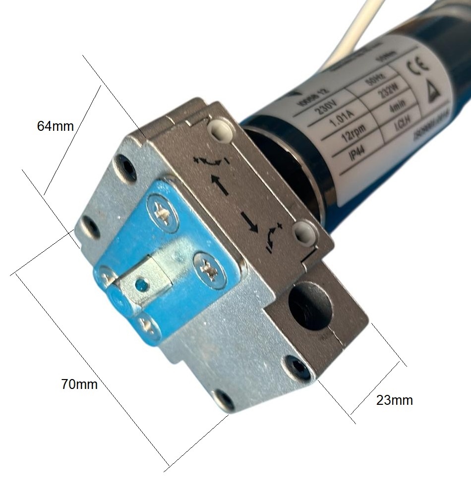 Motore per tapparelle 95kg - 50 Nm  con manovra di soccorso TEL I0058 12 