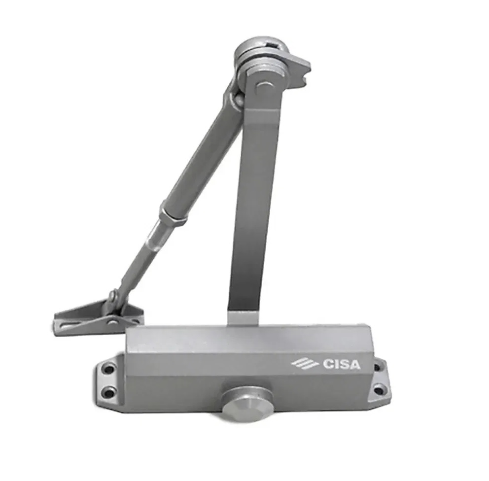 Chiudiporta aereo ARGENTO con braccio  Cisa 60461.03.0.97