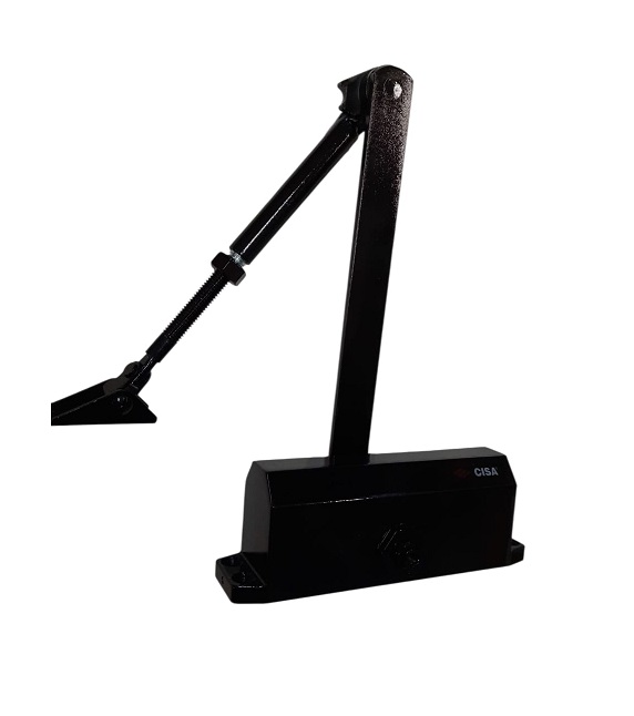 Chiudiporta aereo NERO con braccio Cisa 6047103.0.44