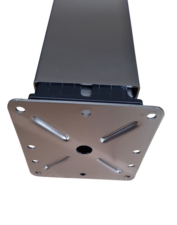 Piede penisola nichelato  quadro 80 x 80 regolabile art. 265R.18.680.1