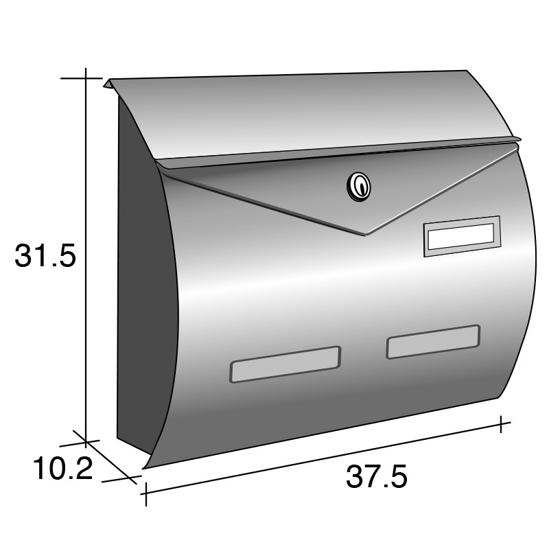 Cassetta postale per esterni modello BUSTA - ALUBOX