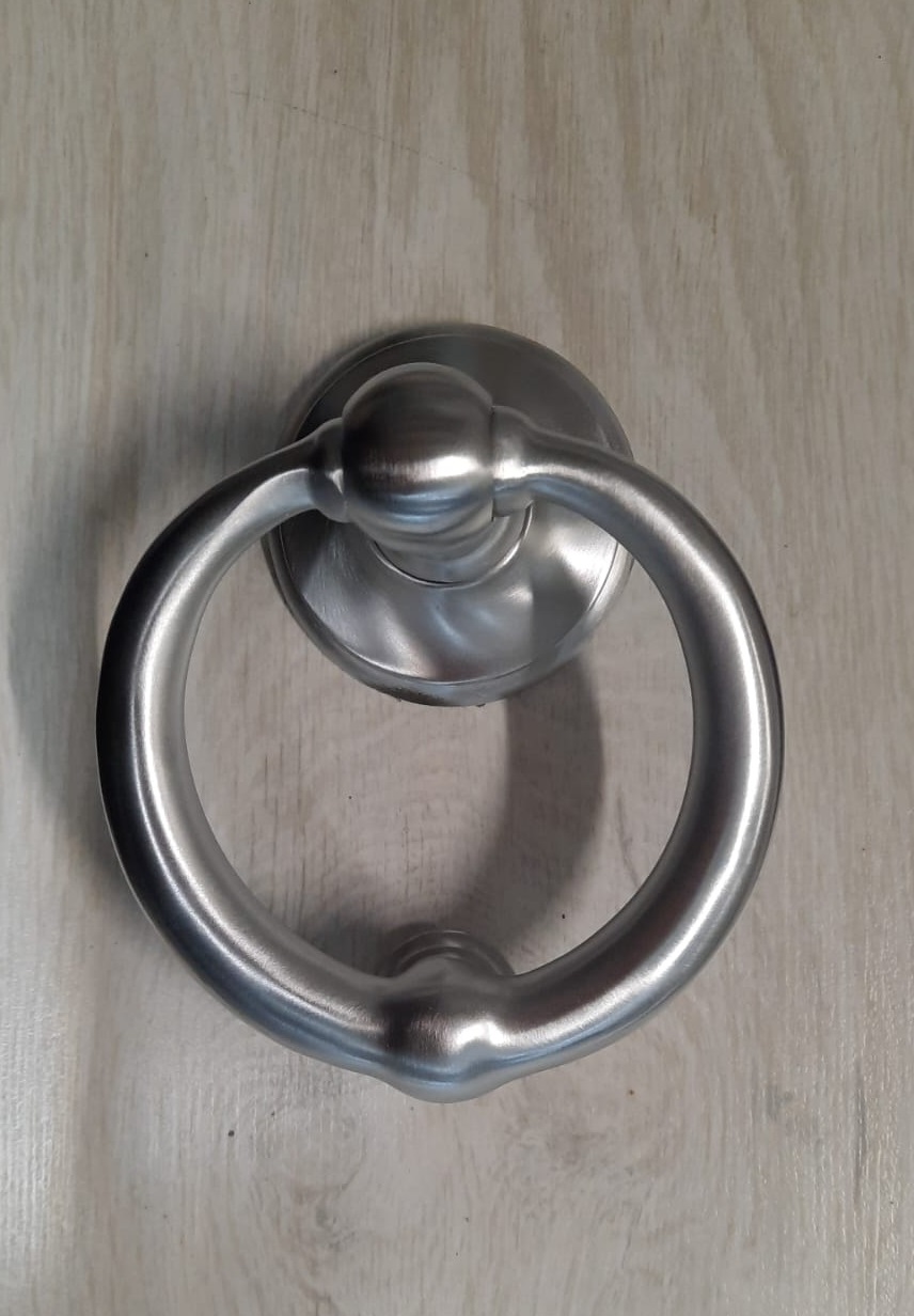Battente per portone RING ottone cromo satinato  Cottali  