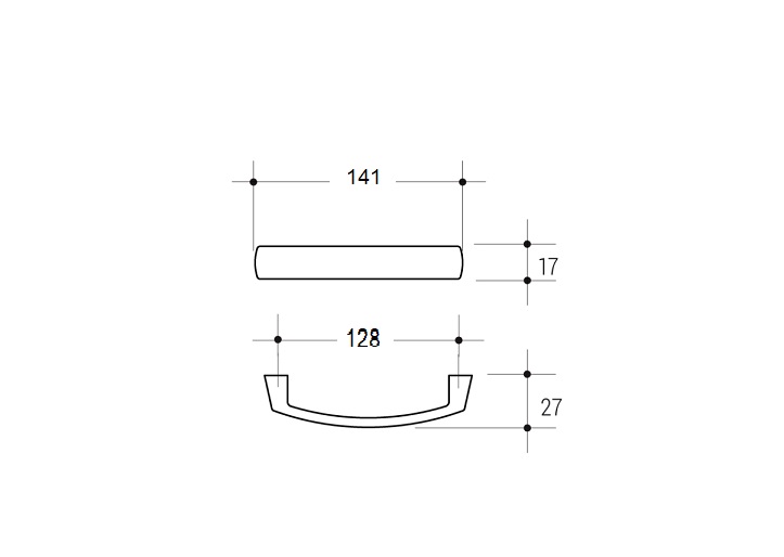 Maniglia plastica 389 argento POL