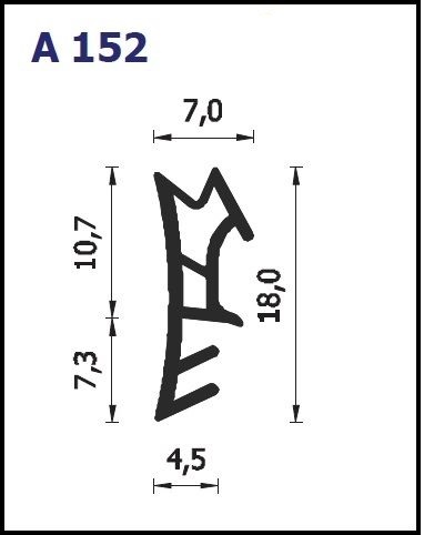 Guarnizione per infissi A152 Roverplastik