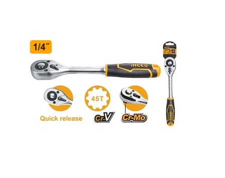 Cricchetto reversibile CRV da 1/2 " da 3/8 " e da 1/4" Ingco