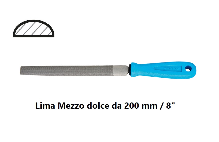 Lima Mezza dolce Tonda da 200 mm / 8"  FERVI 0739/200t2   FERVI 