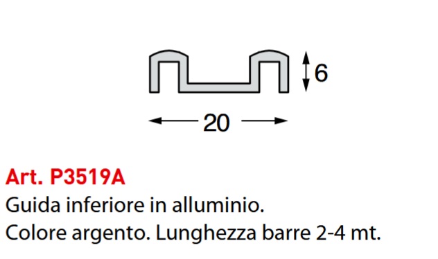 Kit per sistema ante vetri scorrevoli  ALGO