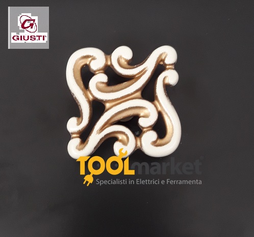 Pomolo per mobile avorio oro wpo721000 Giusti