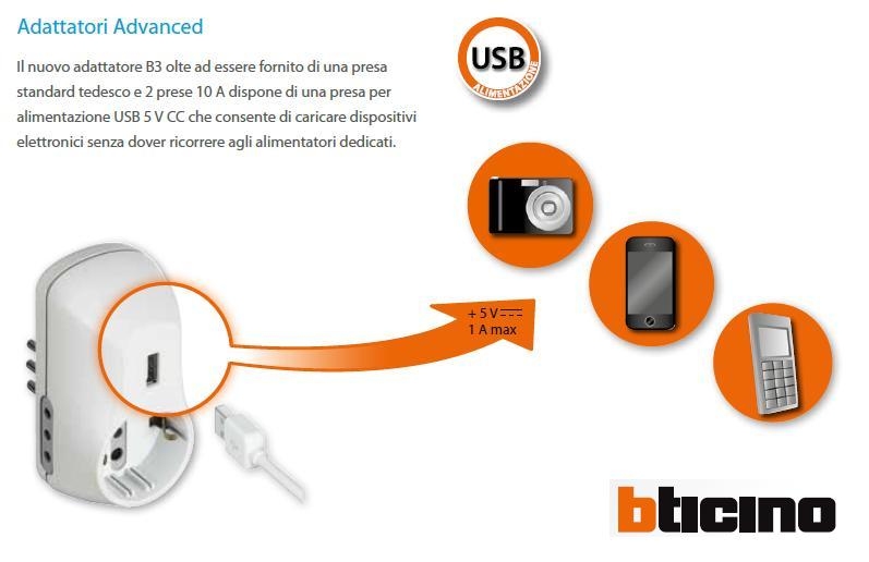 Alimentatore USB + tripla 10A