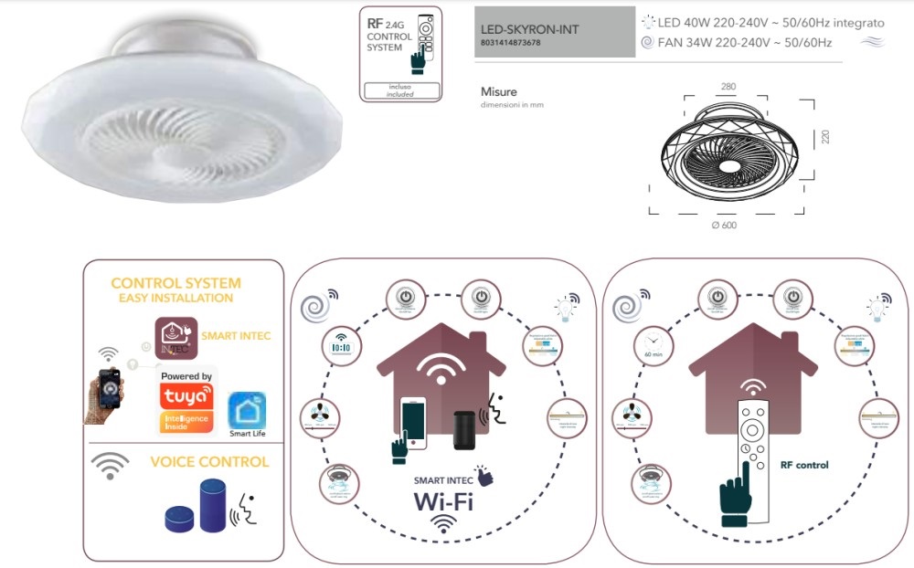 Plafoniera led SKYRON-INT