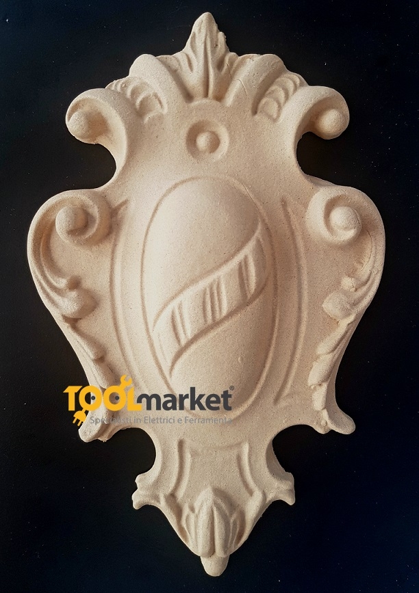 Fregio in pasta di legno 03.4094 Stemma