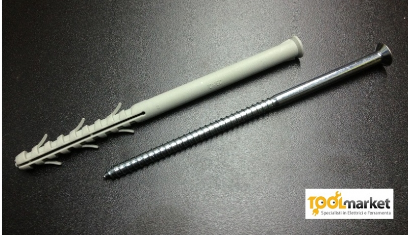Tasselli nylon prolungato con viti sfusi tecfi
