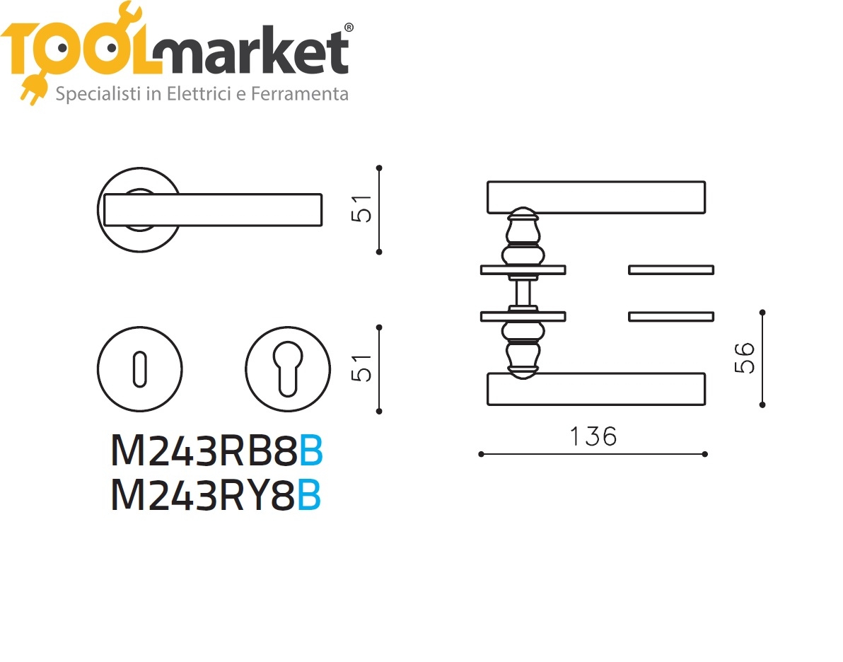 Maniglia Olivari Dolce vita