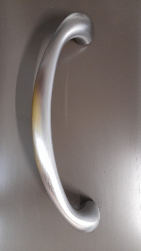 Maniglione decentrato Verona in ottone cromo sat  da 200mm  benini   