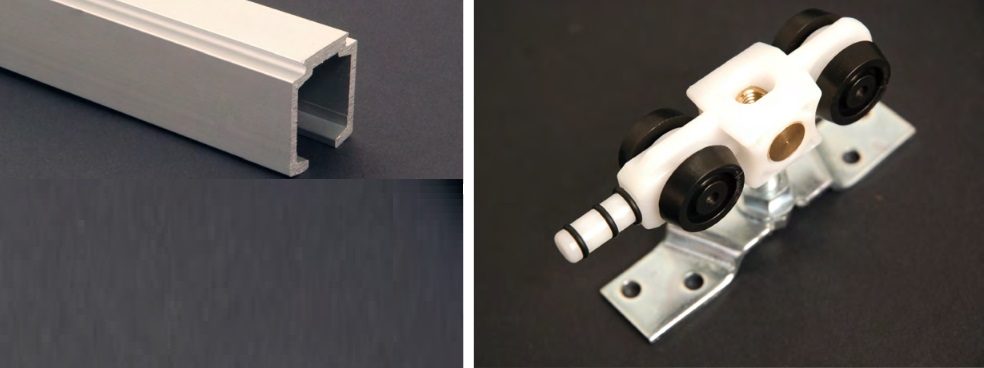 Kit per porta scorrevole binario + carrelli PETTITI