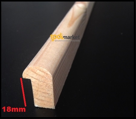 Fermavetro legno sagoma D18