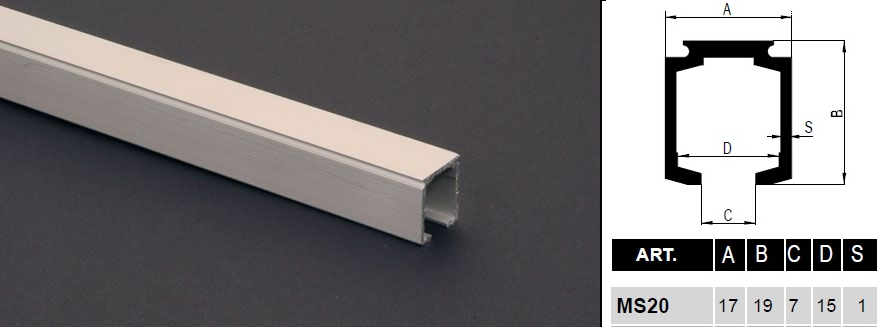 Kit per porte scorrevoli kg20 Pettiti S20 + binario 3mt