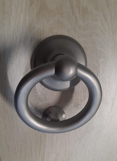 Battente per portone ANELLO  cromo satinato  Cottali   