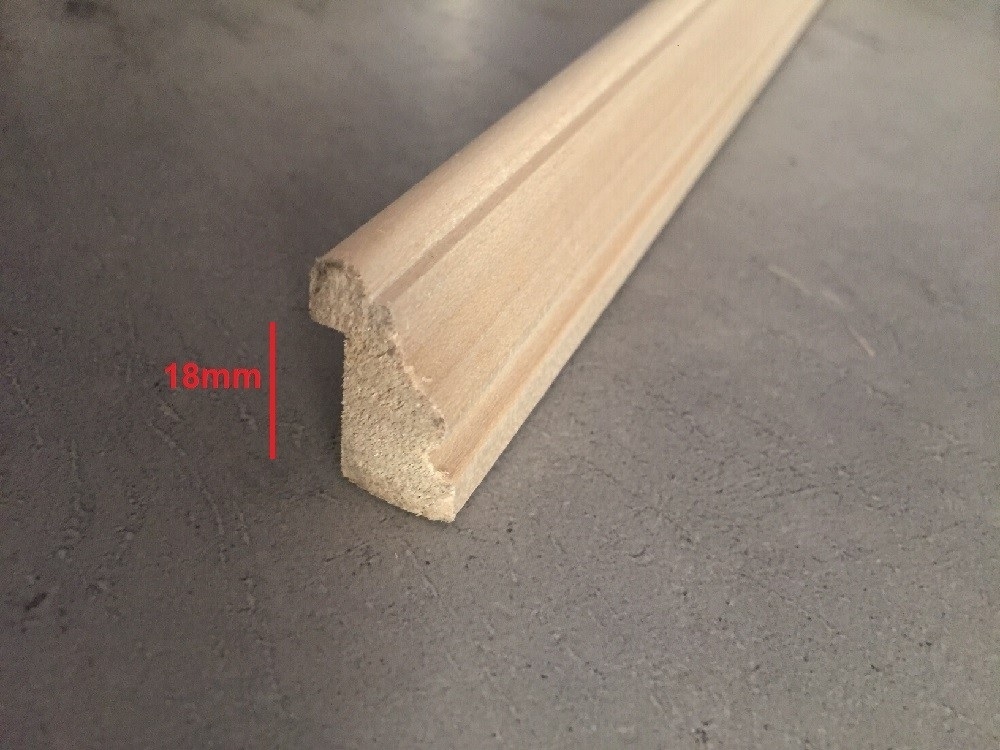Fermavetro legno sagoma A18 grezzo