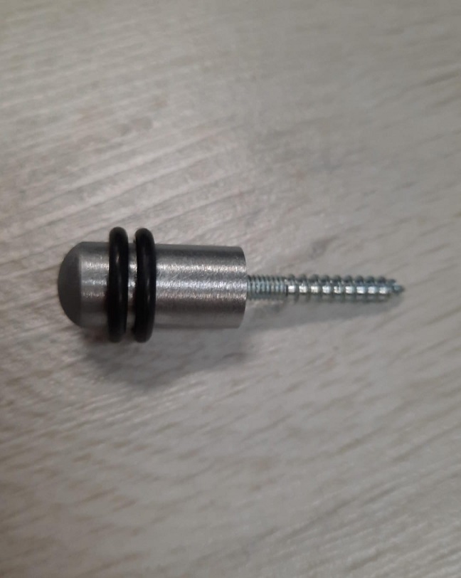 Reggipiano con gommini cromo satinato  345 elab 