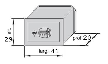 Cassaforte ad impronta digitale 41x29