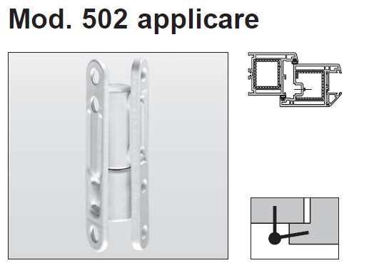 Cerniera per PVC E005021505 AGB zincata