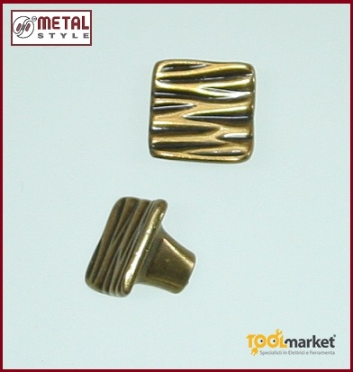 Pomolo quadro per mobili antichizzato  24159Z0340B07