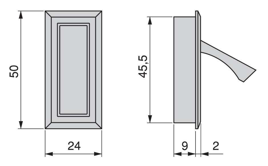 Maniglia incasso 15EU.003050.45