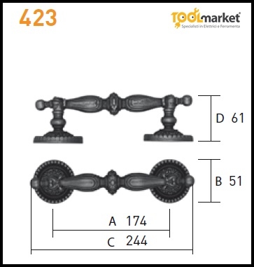 Maniglione 423 da 24cm - PORRO