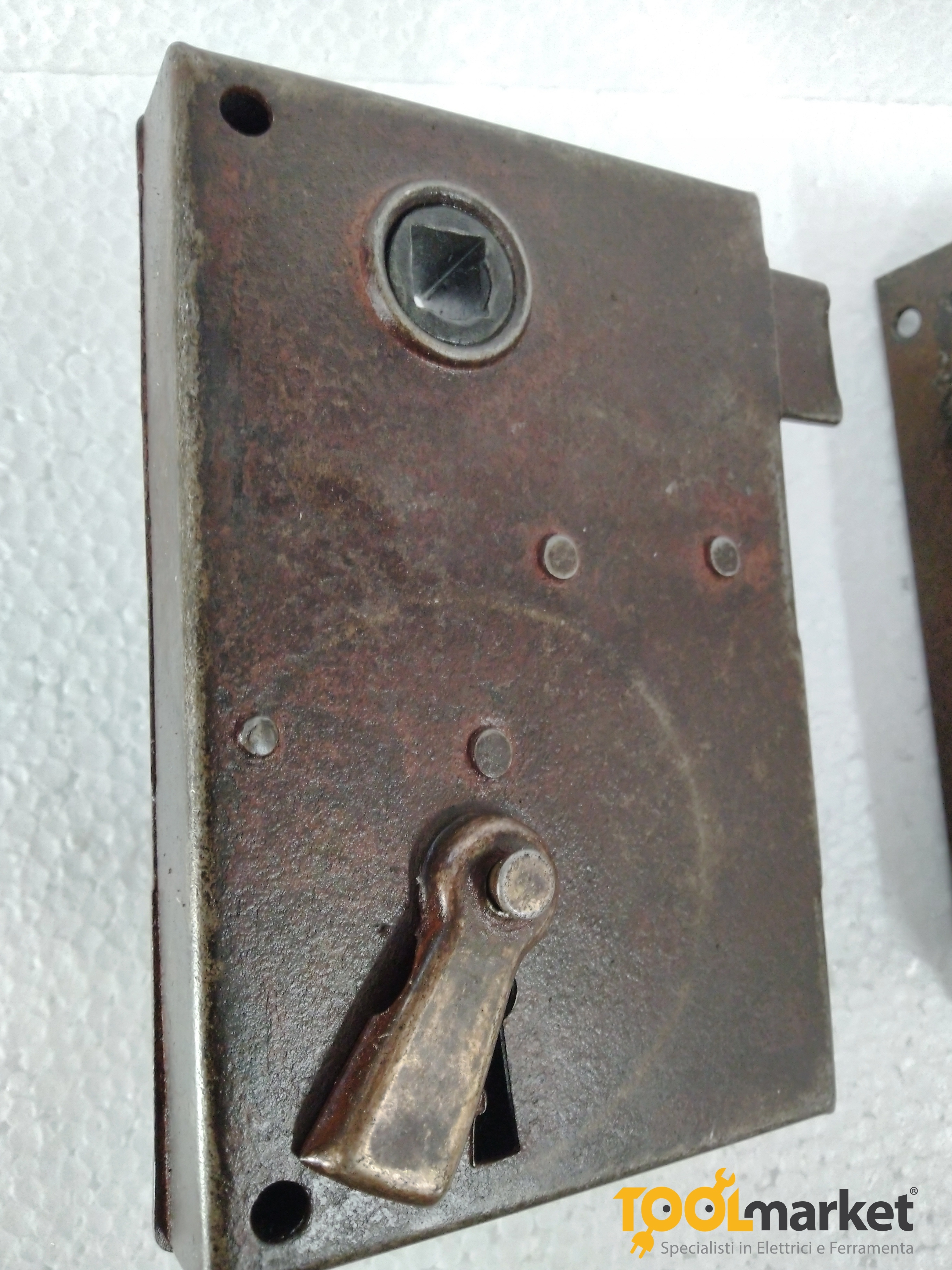 Serratura redosso in ferro vecchio con chiave - METAL STYLE
