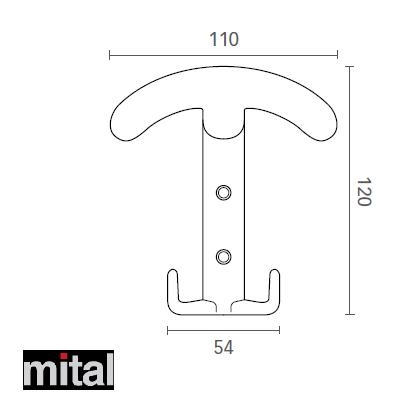 Appendiabiti 1030 argento - MITAL