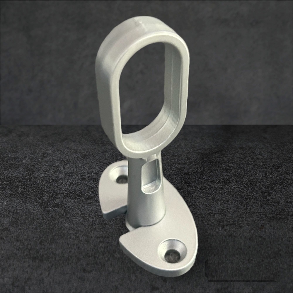 Reggitubo per tubo ovale 30x15 passante con base cromo opaco Emu