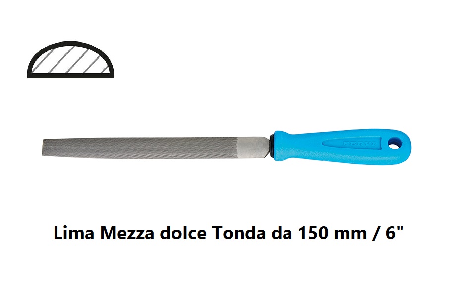 Lima Mezza dolce Tonda da 150 mm / 6"  FERVI 0739/150t2   FERVI