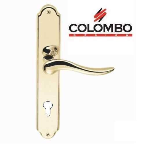 Maniglia modello Peter con placca orolucido - COLOMBO