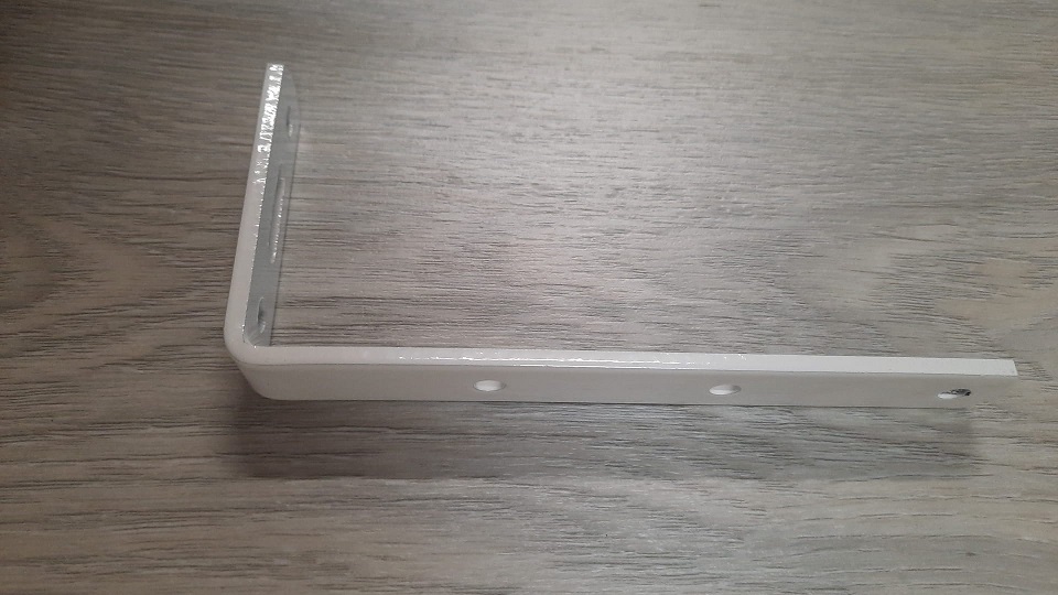 Mensola  in acciaio BIANCO spessore 4mm da 15 cm 