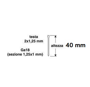 Chiodi 40 mm per chiodatrice pneumatica 1000pz Valex 1455603