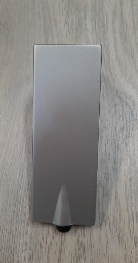 Piede in zama per mobili rettangolare altezza 14 cm TEL