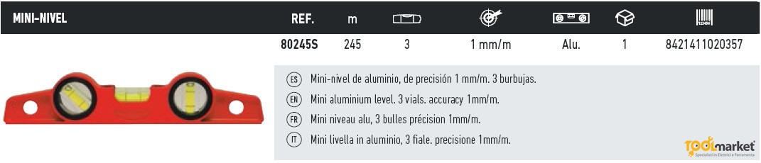 Livella professionale cm25