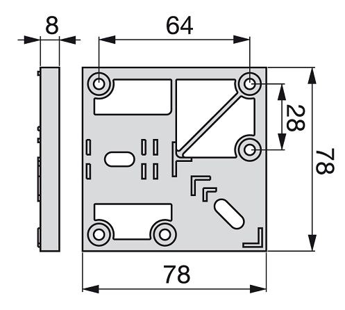 Piedino alluminio regolabile quadro 38 mm