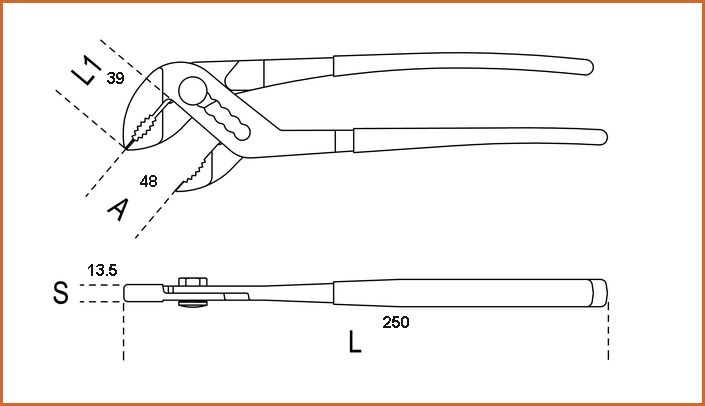 Pinza regolabile  250mm BETA