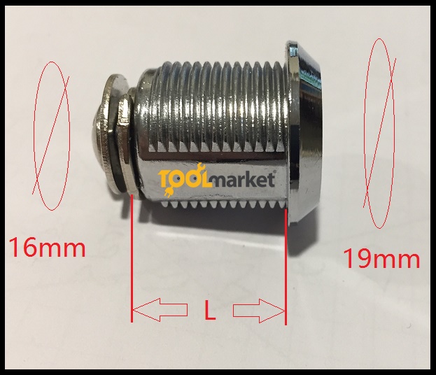 Serratura cilindro a levetta 16mm
