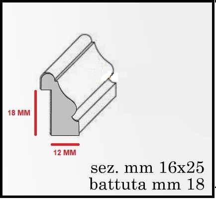 Fermavetro legno sagoma A18 grezzo