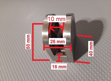 Pinza per vetri a morsetto in INOX AISI 316