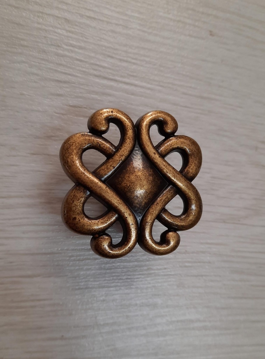 Pomolo tondo Ø 45 mm lavorato 24108Z0450B.09 color anticato Metal Style