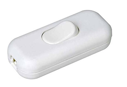 Interruttore passafilo UNIPOLARE bianco passacavo