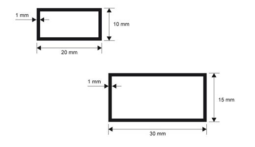 Profilo alluminio rettangolo Anodizzato argento da MT 2