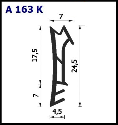 Guarnizione per infissi A163k Roverplastik