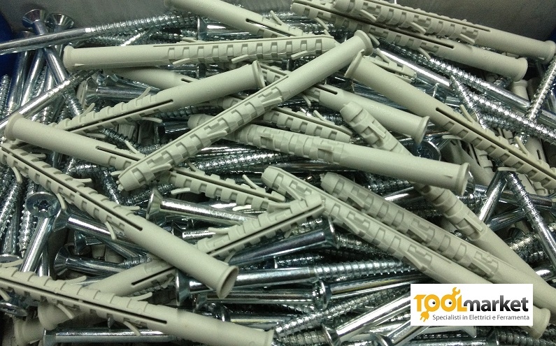 Tasselli e viti in confezioni