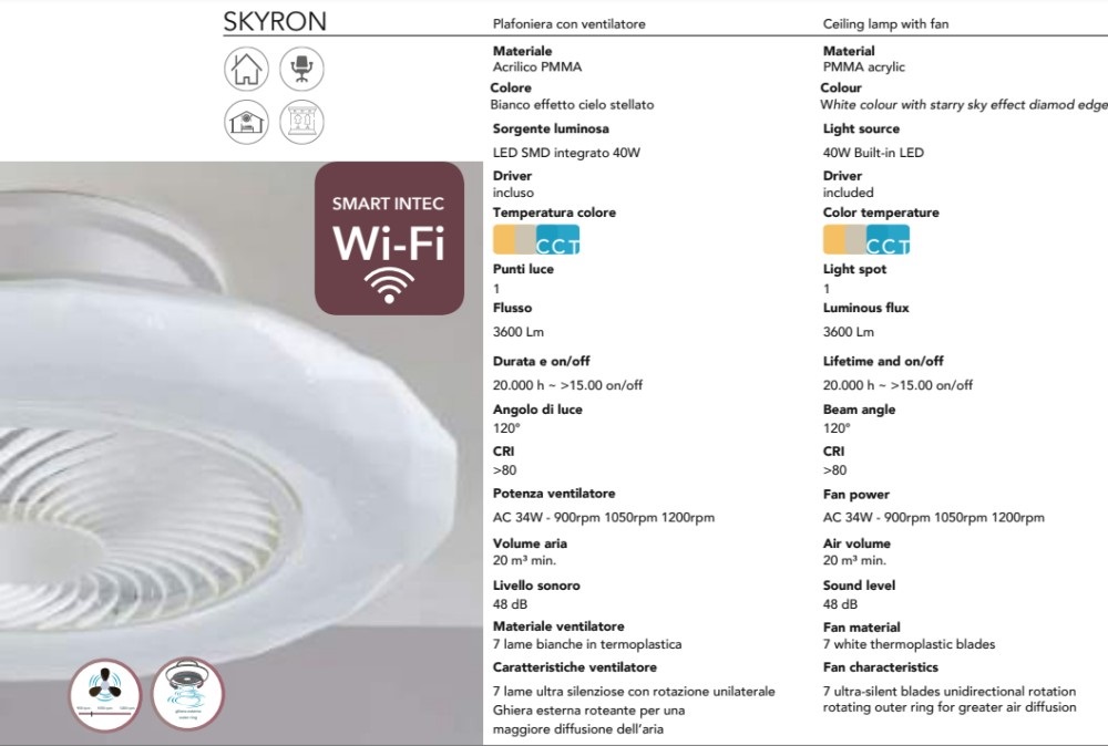 Plafoniera led SKYRON-INT