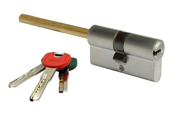 Cilindro Europeo da 60 mm centrato chiave cantiere e codolo IBFM